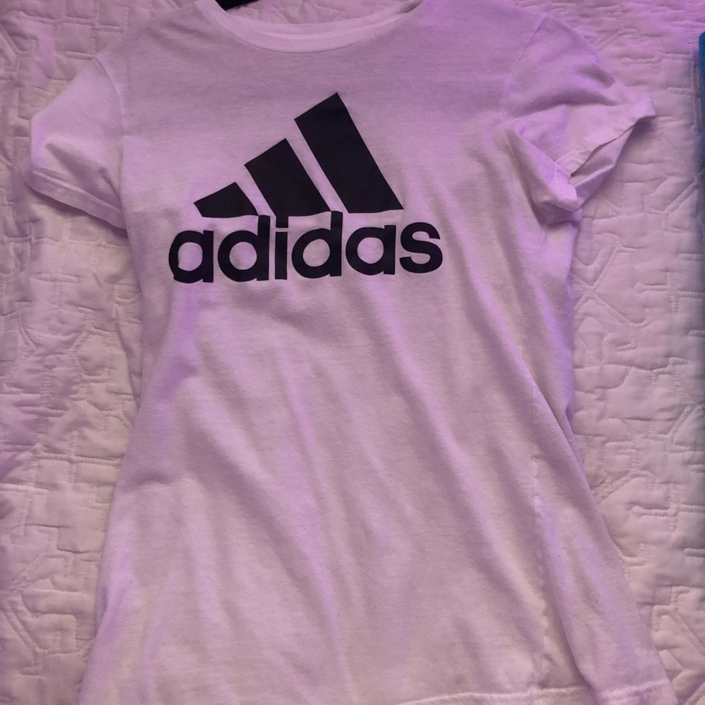 adidas black and white tee
